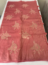 Soft Crush Organza Applique work saree with tissue applique work MS14978 Peach