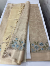 Tissue silk saree with embroidery MSH235