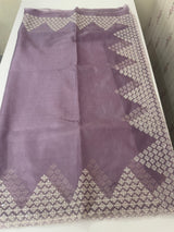 Soft Organza saree with embroidery and sequins borders - MCK286 DustyPurple
