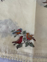 Kota silk saree with embroidery MS15220 - PastelYellow