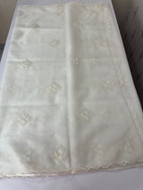 Organza saree with embroidery - MSH375 White