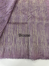 Glass organza saree with embroidery - MS1265 Lavender