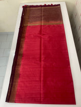 Soft silk sarees with contrast pallu & blouse MJL890