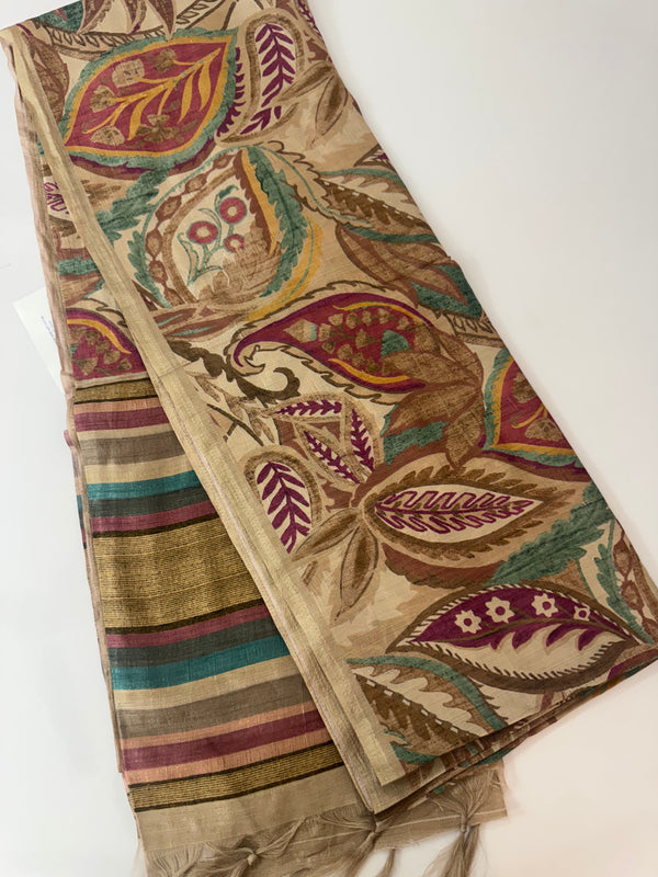 Printed soft crepe silk sarees MS5432