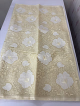 Semi organza saree with applqiue work - MSH256