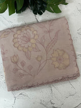 Soft Pashmina saree with organza Applique work MSH253