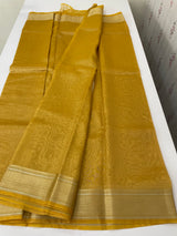Tissue silk saree with border MS9453 DustyYellow