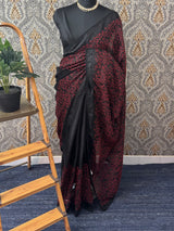 Soft kota checks saree with embroidery MS7843