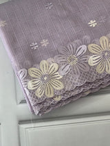 Kota saree with embriodery work MKAS38 Lavender