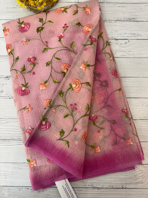 Soft kota silk saree with embriodery MS14809