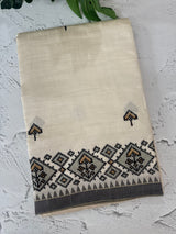 Blended tussar saree with embriodery - MSH1456