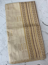Semi chanderi tussar saree with brocade pallu and blouse MKT891 (2) Purple