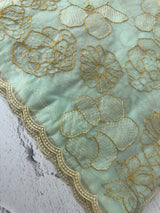 Semi organza saree with thread work - MSH910 AquaGreen