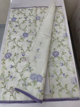 Soft Netkota saree with cross stitch embroidery MSH210