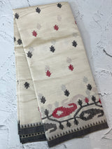 Blended tussar saree with cross embriodery - MSH1456
