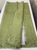 Semi silk saree with applique borders MSH231 DustyPeach