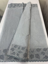 Striped Mul chanderi saree with net applique borders MSH987