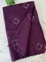 Organza saree with embroidery - MSH375(2) Wine