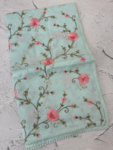 Silky kota saree with embriodery MS16426 PastelBlue
