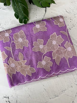 Semi organza saree with tissue applqiue work - MSH931