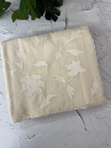 Mul chanderi applique work saree  MSH146 Ivory