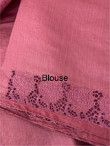 Cutwork Blended tussar saree with thread work MTS9078