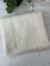 Organza saree with appliqué work - MSH192(6) White