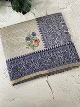 Semi silk saree with embroidery MSS456