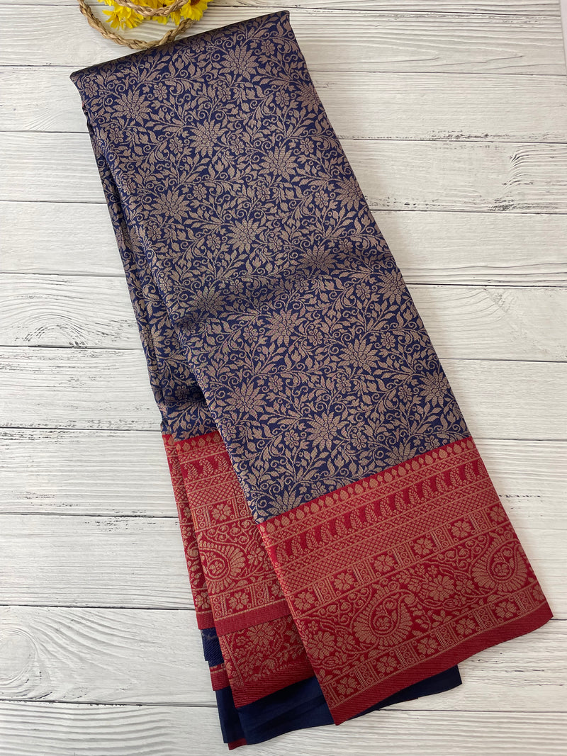 Brocade semi silk saree MS67443