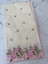 Mul chanderi embriodery saree with scalloped borders MSH176