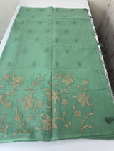 Mul chanderi tissue applique saree MSH150