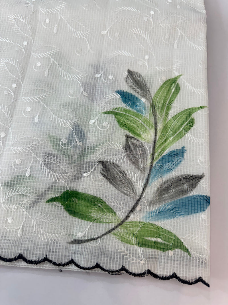 NetKota saree with handpainting and embroidery MS7833