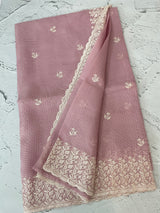 Silky kota embroidery saree MS5409 PastelPink
