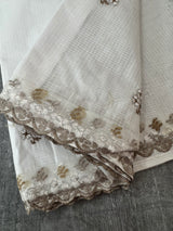 Kota cotton embriodery saree MS5645