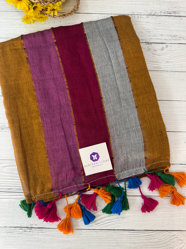 Rainbow Soft mulcotton saree MS4436