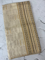 Semi chanderi tussar saree with brocade pallu and blouse MKT891 (2) Black