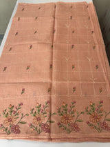 Silky kota embroidery saree MSK4333 Peach