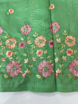 Art tussar saree with embroidery MST677