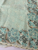 Phulkari NetKota embroidery saree - MSH126 Pastel PistaGreen