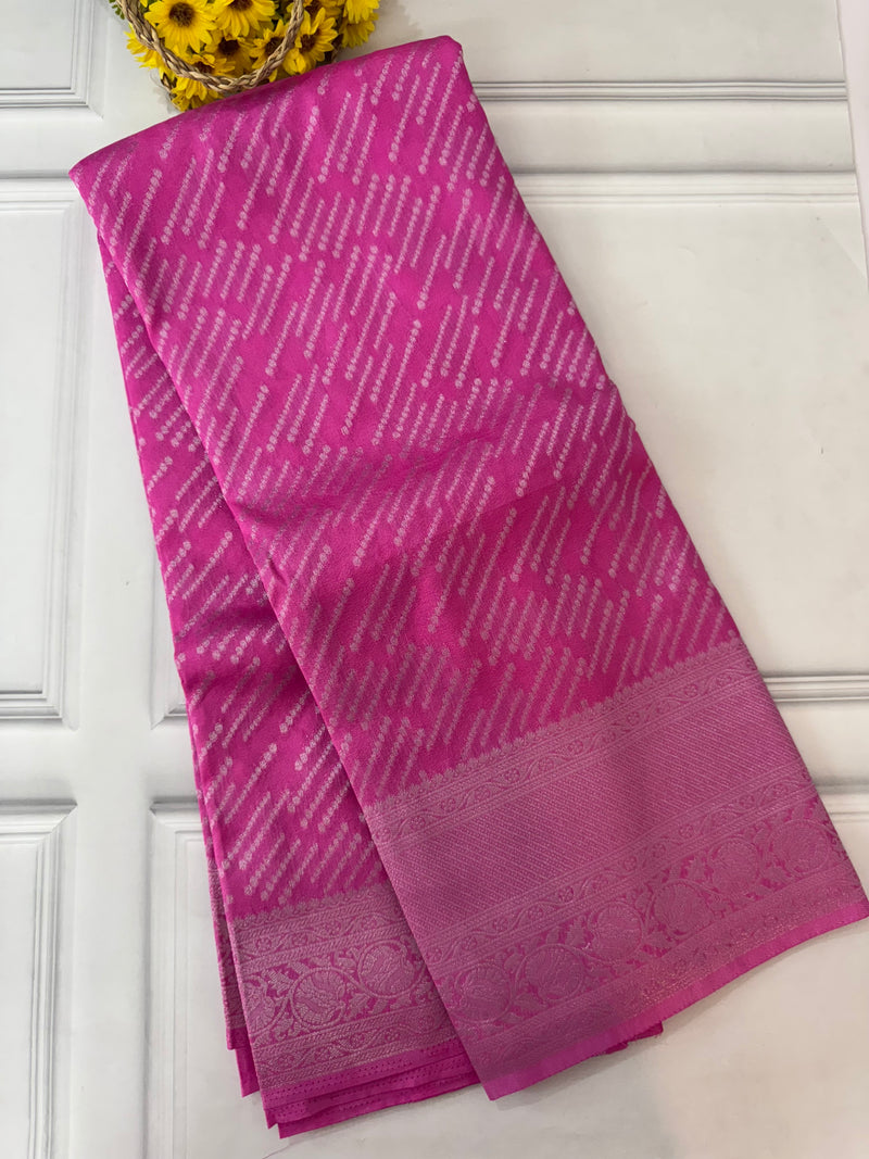 Soft chiffon Georgette saree - MS13321 Fuschia Pink