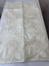 Mul chanderi applique work saree MS5541- Offwhite