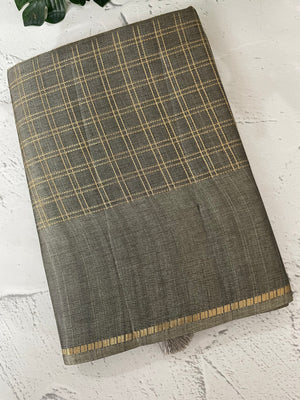 Tussar mix Semi silk saree with small zari weaving MSS8925