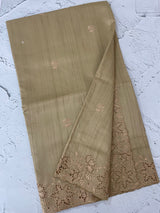 Blended tussar silk saree with cutwork MS1072