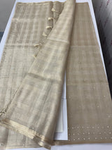 Tissue silk saree with foil work MSH214