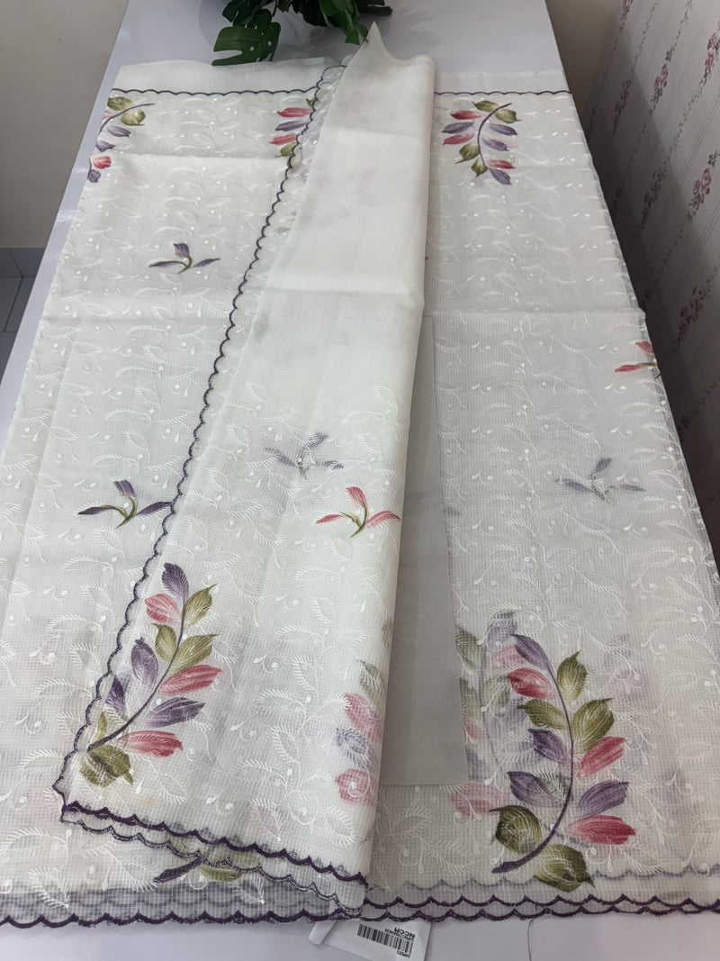 NetkKota sarees with handpainting and embroidery MS7833