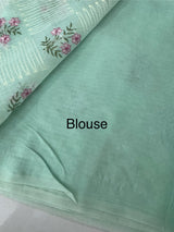 Netkota embriodery saree MS1496 Pastel AquaBlue