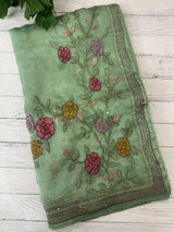 Tissue Organza saree with kanta embriodery MS15600