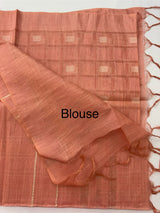 Semi tussar saree MS872 - Peach