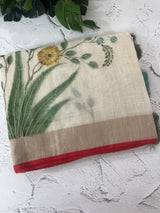 Tissue linen saree with blouse MS14462(2)