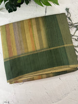 Multi color Semi silk saree with borders MSS489